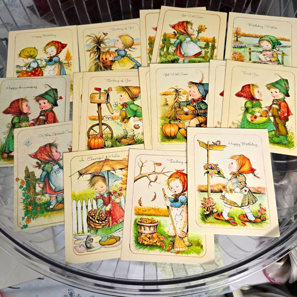 Vintage Anneliese Little Helpers Little Children Greeting Cards w/Env Unused